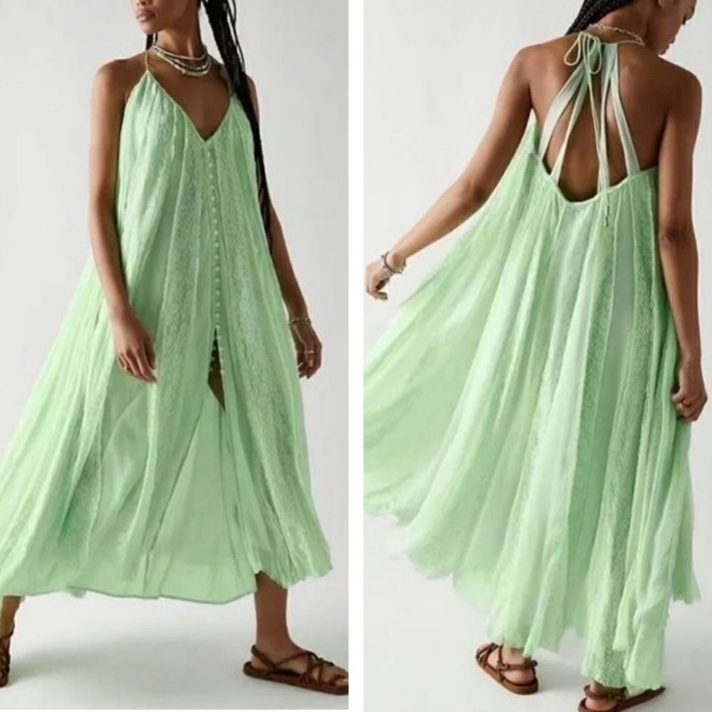 New Free People Sweet Sea Lace panels
Flowy Beach Cover Up Maxi Dress S
NWOT - Picture 2 of 5